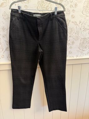 Wit & Wisdom Black Plaid Slim Dress Pants